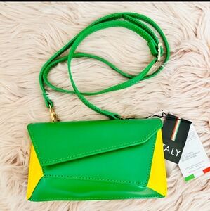 ISADORA GENUINE LEATHER PUZZLE CROSSBODY BAG MADE IN ITALY NWT